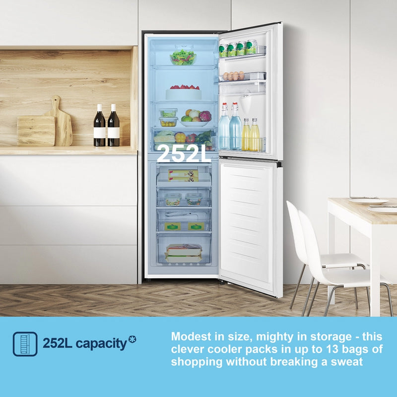 Fridgemaster MC55240DE 50/50 Non-Plumbed Freestanding Fridge Freezer – White