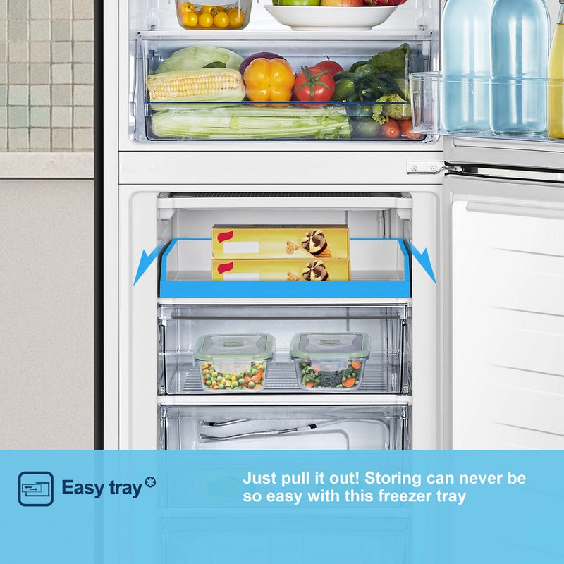 Fridgemaster MC55240DE 50/50 Non-Plumbed Freestanding Fridge Freezer – White