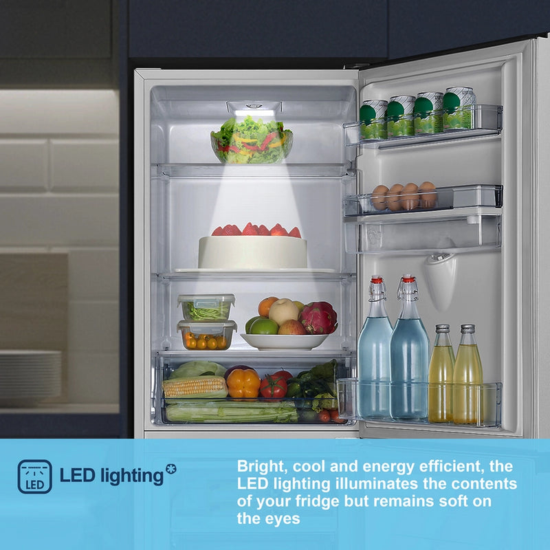 Fridgemaster MC55240DE 50/50 Non-Plumbed Freestanding Fridge Freezer – White
