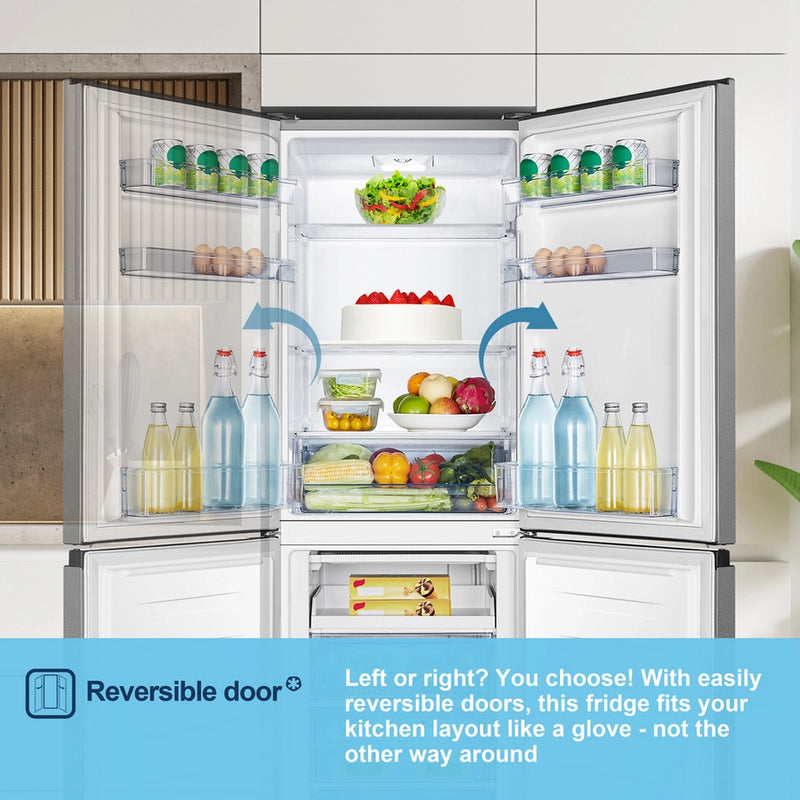Fridgemaster MC55240ES 50/50 Freestanding Fridge Freezer – Silver