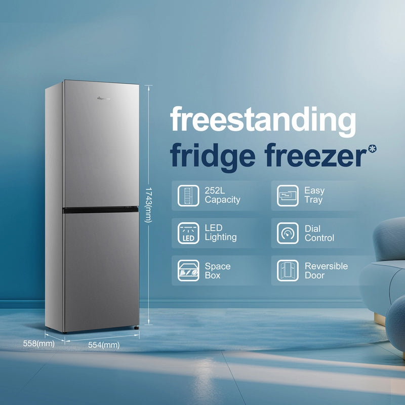 Fridgemaster MC55240ES 50/50 Freestanding Fridge Freezer – Silver