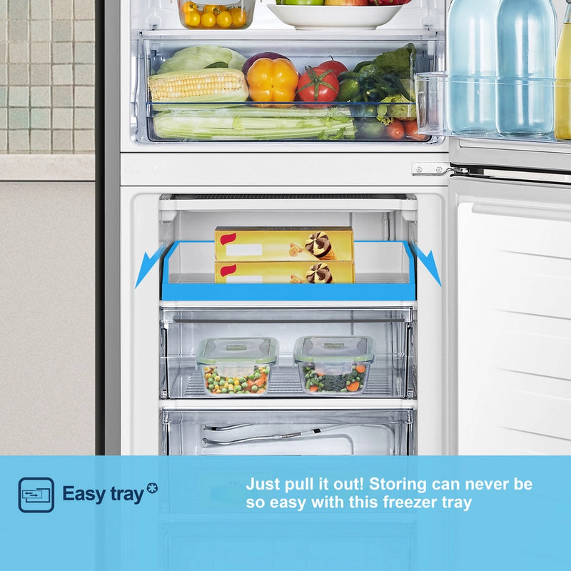 Fridgemaster MC55240ES 50/50 Freestanding Fridge Freezer – Silver