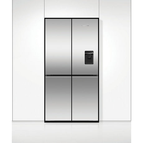 F&P RF605QNUVX1 90.5cm Quad Door Frost Free Fridge Freezer - Stainless Steel