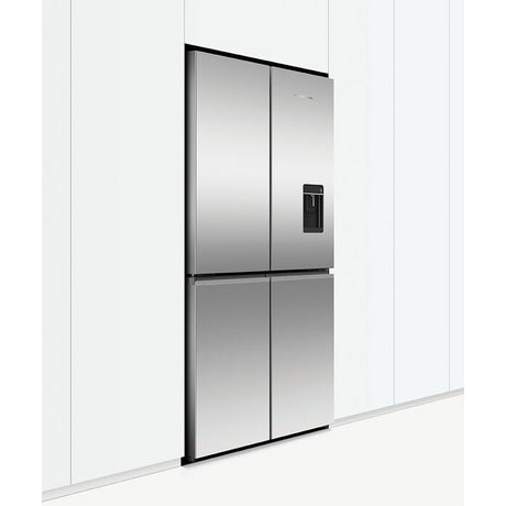 F&P RF605QNUVX1 90.5cm Quad Door Frost Free Fridge Freezer - Stainless Steel