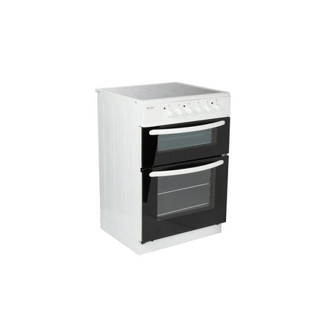Haden HE60DOMW 60.5cm Double Oven with Ceramic Hob - White