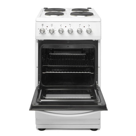 Haden HES050W 50cm Electric Cooker with Solid Plate Hob - White Haden