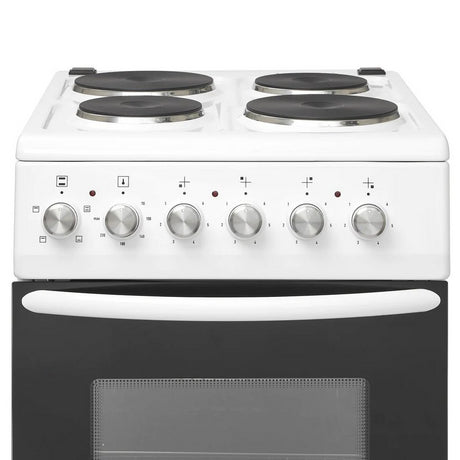 Haden HES050W 50cm Electric Cooker with Solid Plate Hob - White Haden