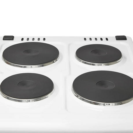 Haden HES050W 50cm Electric Cooker with Solid Plate Hob - White Haden