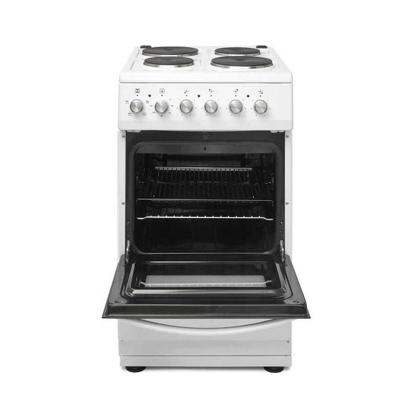 Haden HES051W 50cm Single Oven Electric Cooker with Sealed Plate Hob - White