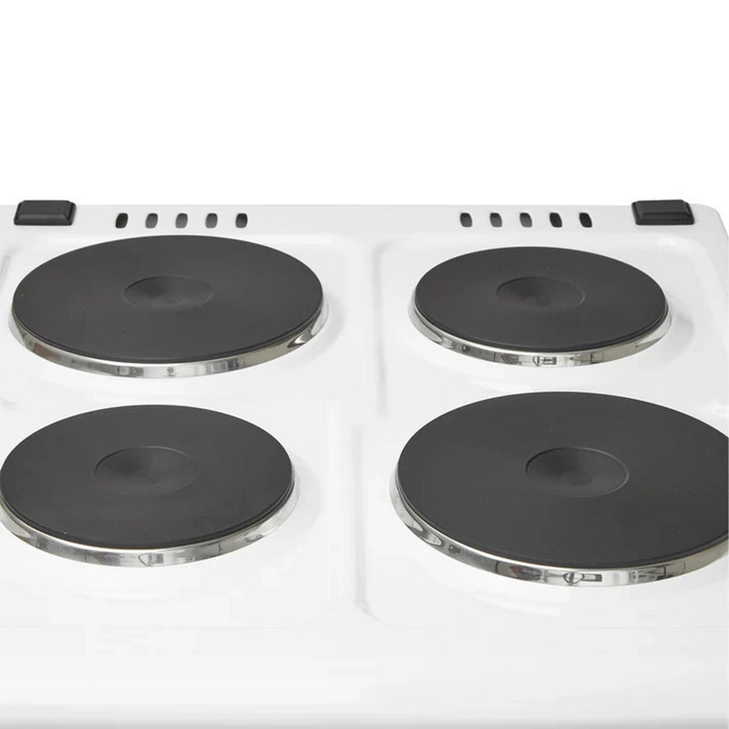 Haden HES051W 50cm Single Oven Electric Cooker with Sealed Plate Hob - White