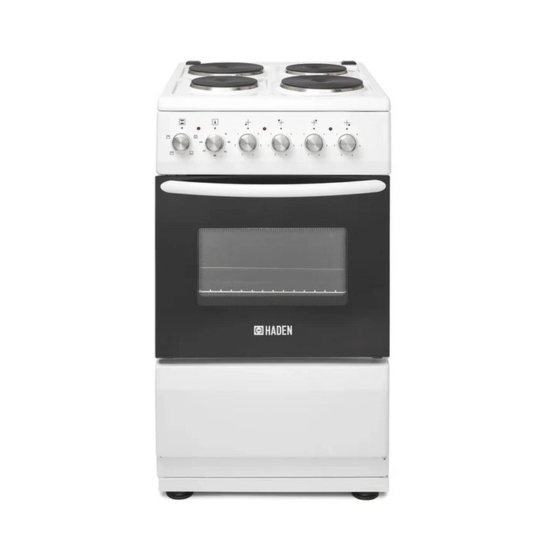 Haden HES051W 50cm Single Oven Electric Cooker with Sealed Plate Hob - White