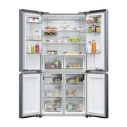 Haier HCR5919EHMB 90cm Freestanding American Fridge Freezer - Brushed Black - Bonus Superstore