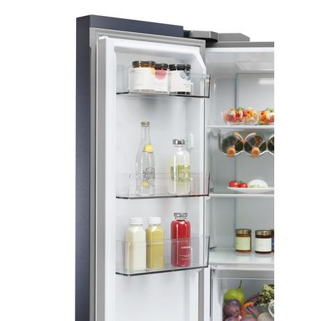 Haier HCR5919EHMB 90cm Freestanding American Fridge Freezer - Brushed Black - Bonus Superstore