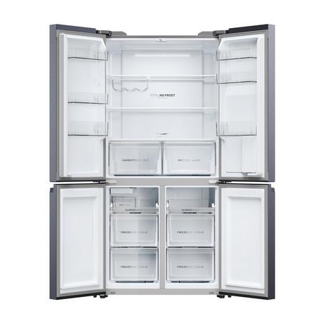 Haier HCR5919EHMB 90cm Freestanding American Fridge Freezer - Brushed Black - Bonus Superstore
