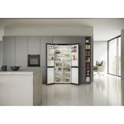 Haier HCR5919EHMB 90cm Freestanding American Fridge Freezer - Brushed Black - Bonus Superstore