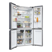 Haier HCR5919EHMB 90cm Freestanding American Fridge Freezer - Brushed Black - Bonus Superstore