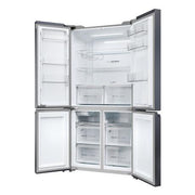 Haier HCR5919EHMB 90cm Freestanding American Fridge Freezer - Brushed Black - Bonus Superstore