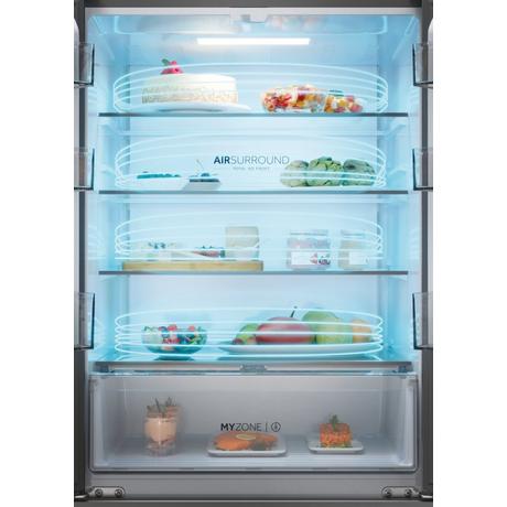 Haier HFR3718ENMD 70cm 60/40 Total No Frost Fridge Freezer - Dark Inox - Bonus Superstore