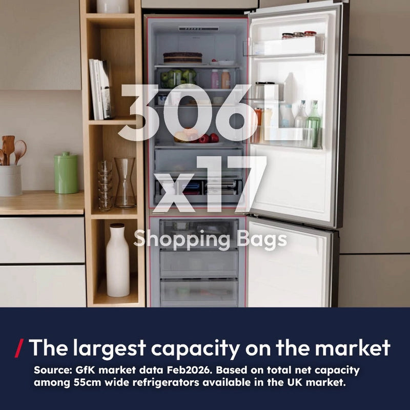 Hoover HONCQ3T518ENTK Total No Frost Fridge Freezer - Black