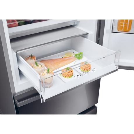 Haier HTW5618EWMP 59.5cm 3D Fridge Freezer - Dark Inox - Bonus Superstore