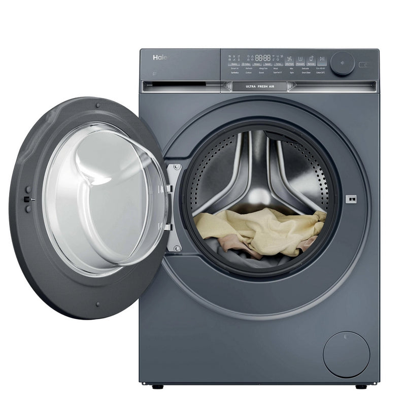 Haier HW100-B14387GUUK 10kg, 1400 Spin Washing Machine - Graphite