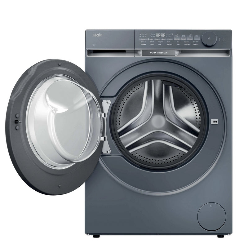 Haier HW100-B14387GUUK 10kg, 1400 Spin Washing Machine - Graphite