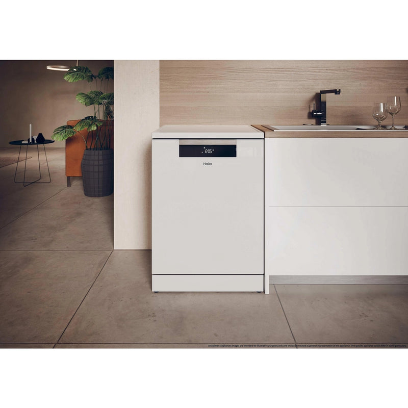 Haier XF 5C7M0W-80 Dishwasher - White - 15 Place Settings