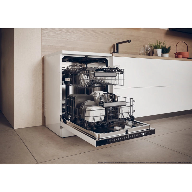 Haier XF 5C7M0W-80 Dishwasher - White - 15 Place Settings