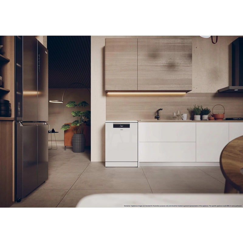 Haier XF 5C7M0W-80 Dishwasher - White - 15 Place Settings