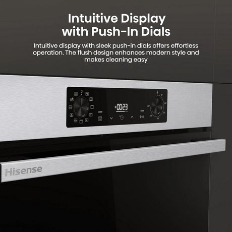 Hisense BI622AXPGUK 59.5cm Built In Electric Single Oven - Black & Stainless Steel