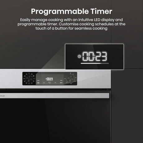 Hisense BI622AXPGUK 59.5cm Built In Electric Single Oven - Black & Stainless Steel