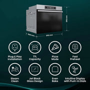 Hisense BI622AXPGUK 59.5cm Built In Electric Single Oven - Black & Stainless Steel - Bonus Superstore