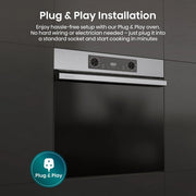 Hisense BI622AXPGUK 59.5cm Built In Electric Single Oven - Black & Stainless Steel - Bonus Superstore