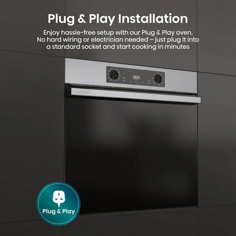 Hisense BI622AXPGUK 59.5cm Built In Electric Single Oven - Black & Stainless Steel - Bonus Superstore