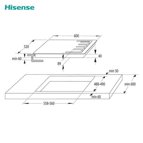 Hisense GM642XHS 60cm Gas Hob - Stainless Steel - Bonus Superstore