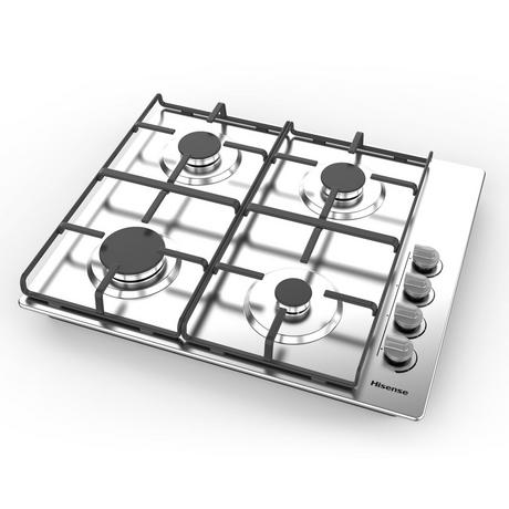 Hisense GM642XHS 60cm Gas Hob - Stainless Steel - Bonus Superstore