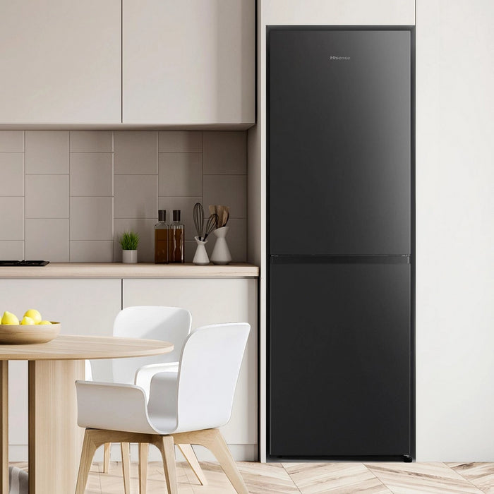 Hisense RB327N4ABD 55cm 50/50 Total No Frost Fridge Freezer - Black/Stainless Steel