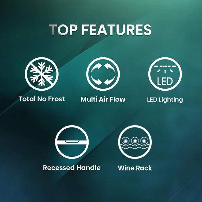 Hisense RB327N4ABD 55cm 50/50 Total No Frost Fridge Freezer - Black/Stainless Steel