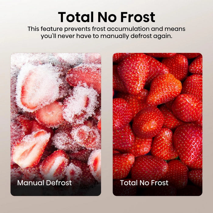 Hisense RB327N4ABD 55cm 50/50 Total No Frost Fridge Freezer - Black/Stainless Steel