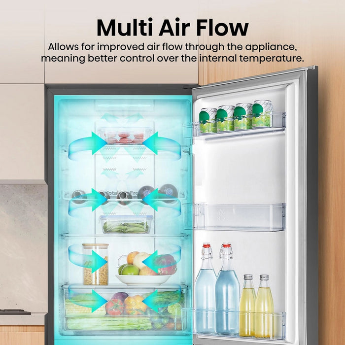 Hisense RB327N4ABD 55cm 50/50 Total No Frost Fridge Freezer - Black/Stainless Steel