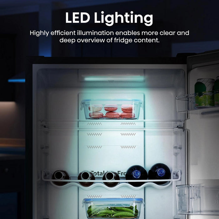 Hisense RB327N4ABD 55cm 50/50 Total No Frost Fridge Freezer - Black/Stainless Steel