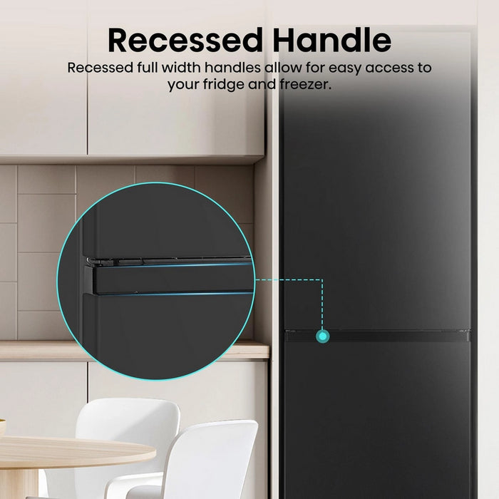 Hisense RB327N4ABD 55cm 50/50 Total No Frost Fridge Freezer - Black/Stainless Steel
