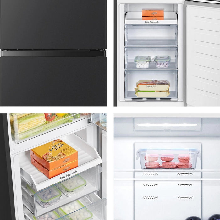 Hisense RB327N4ABD 55cm 50/50 Total No Frost Fridge Freezer - Black/Stainless Steel