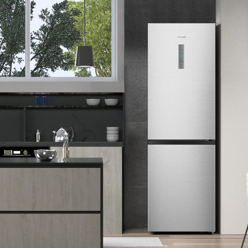 Hisense RB395N4BCE 60/40 Total No Frost Fridge Freezer - Stainless Steel