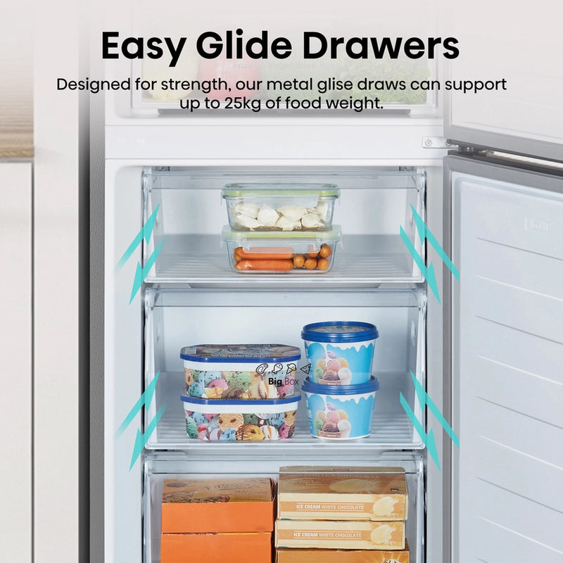 Hisense RB395N4BCE 60/40 Total No Frost Fridge Freezer - Stainless Steel