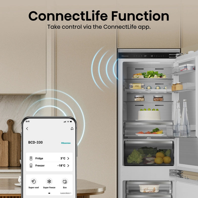 Hisense RB5B250SSWC1 Integrated 60/40 Total No Frost Fridge Freezer
