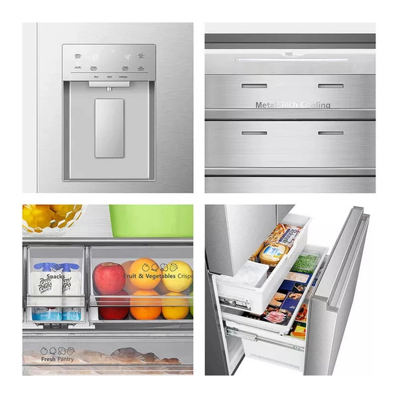 Hisense RF815N4SESE Total No Frost Plumbed American Fridge Freezer - Silver