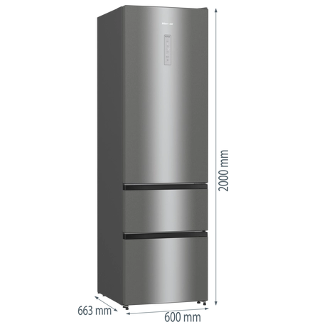 Hisense RM469N4ACDUK 60cm 60/40 Frost Free Fridge Freezer - Stainless Steel