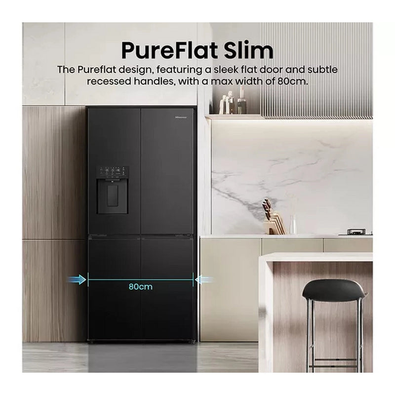 Hisense RQ5P470SYFD Total No Frost American Fridge Freezer - Black