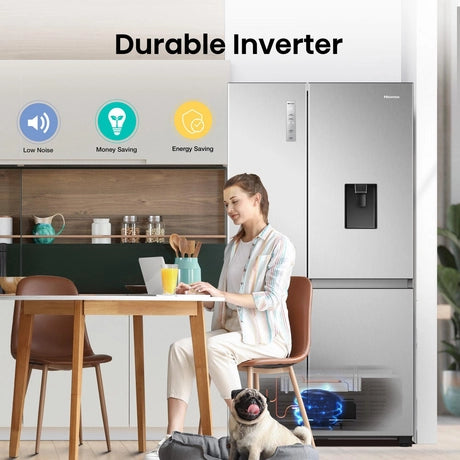 Hisense RS840N4WCE 60/40 91cm Frost Free American Fridge Freezer - Stainless Steel